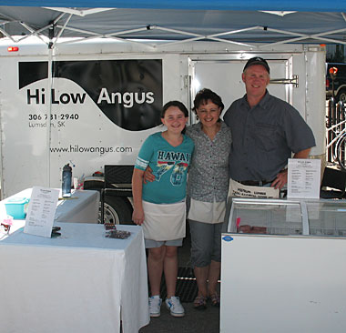 Dan, Erin and Cassidy Howell at Regina Farmer’s Market